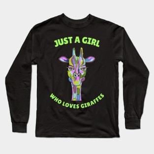 Just A Girl Who Loves Giraffe Lover Long Sleeve T-Shirt